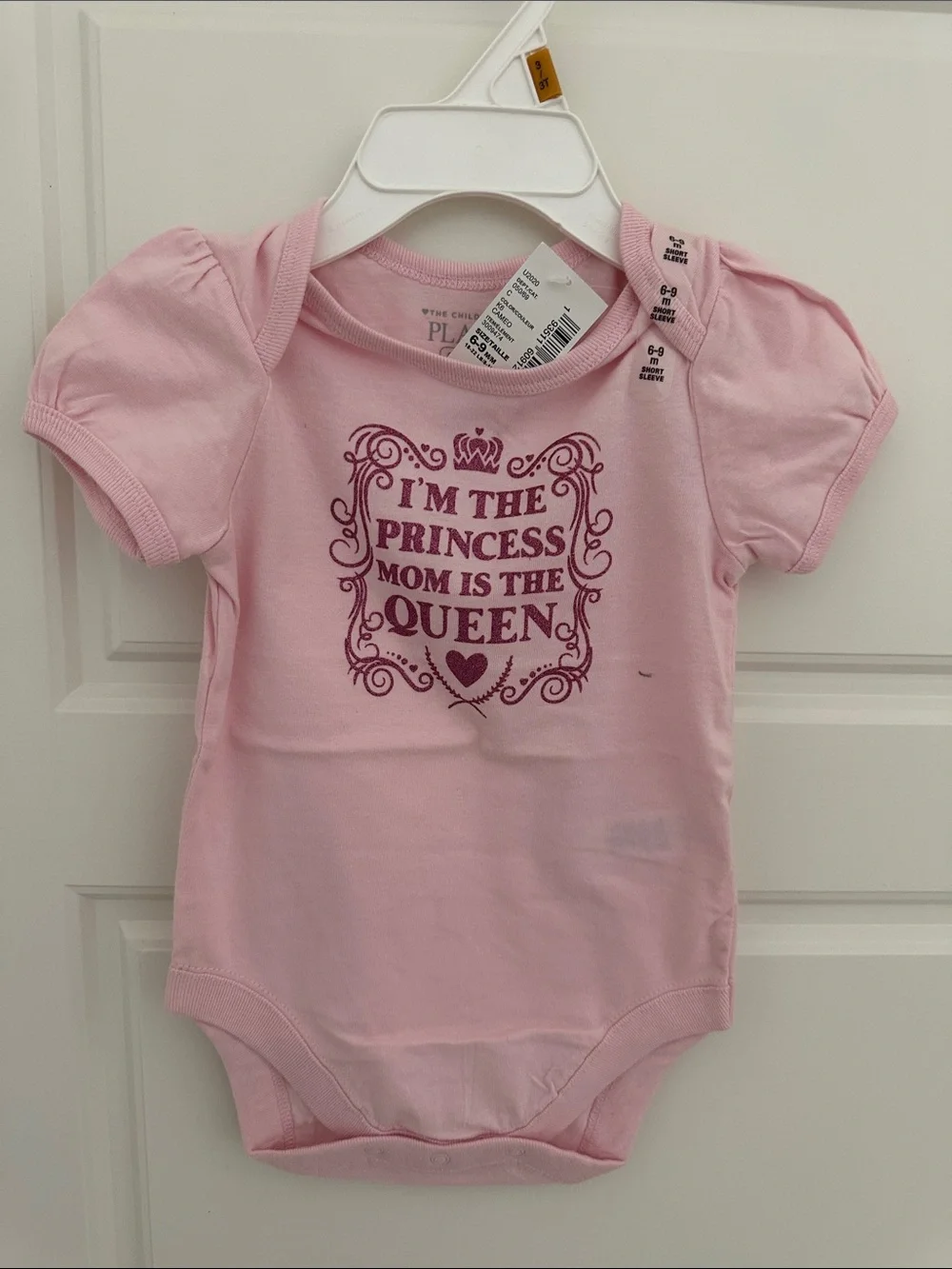 The Children's Place Pink 'I'm the Princess, Mom is the Queen' One-Piece